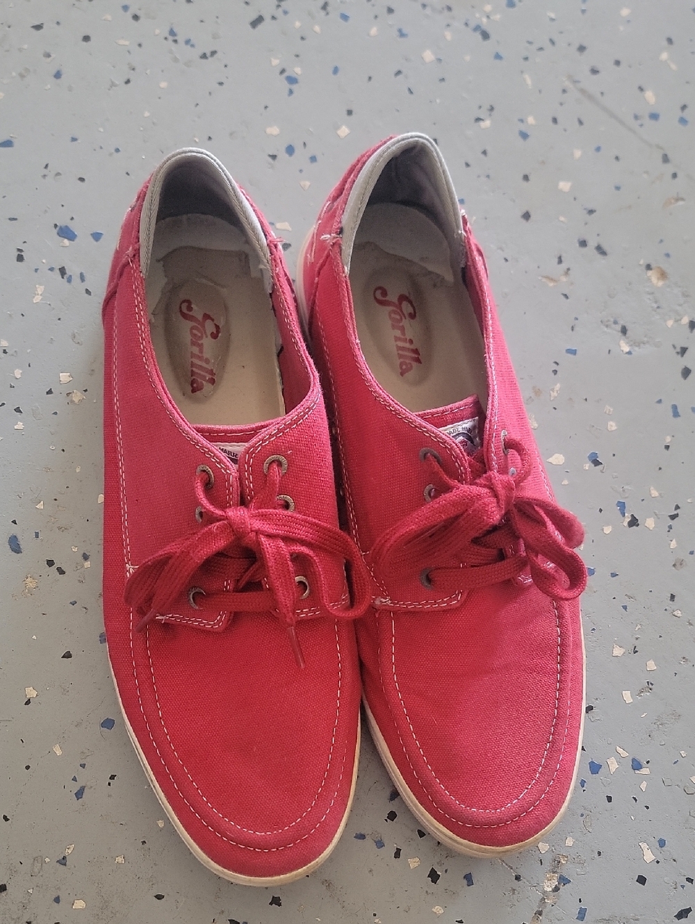Red Canvas Boat Shoes - Gorila